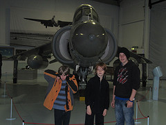 Sam, Dan & Craig in Hall 1 at Fleet Air Arm Museum